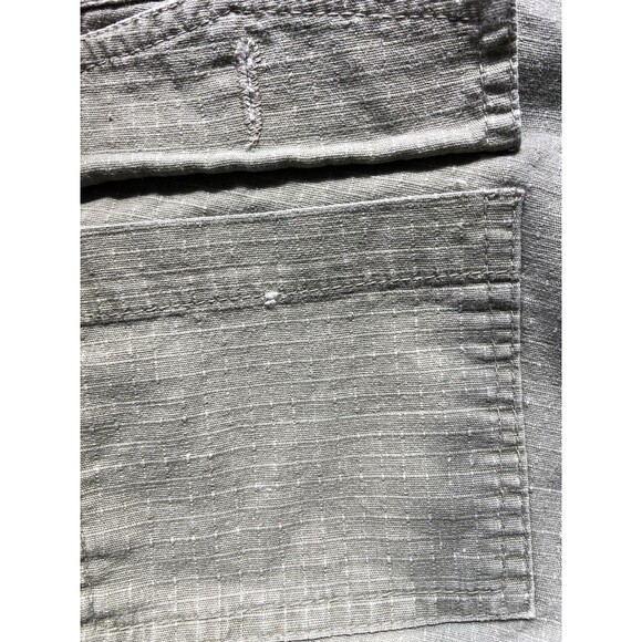 Vtg Y2K L.E.I. Crop Cargo Pants Size 7 Green Ripstop Paratrooper Utility 2000s - Picture 14 of 15